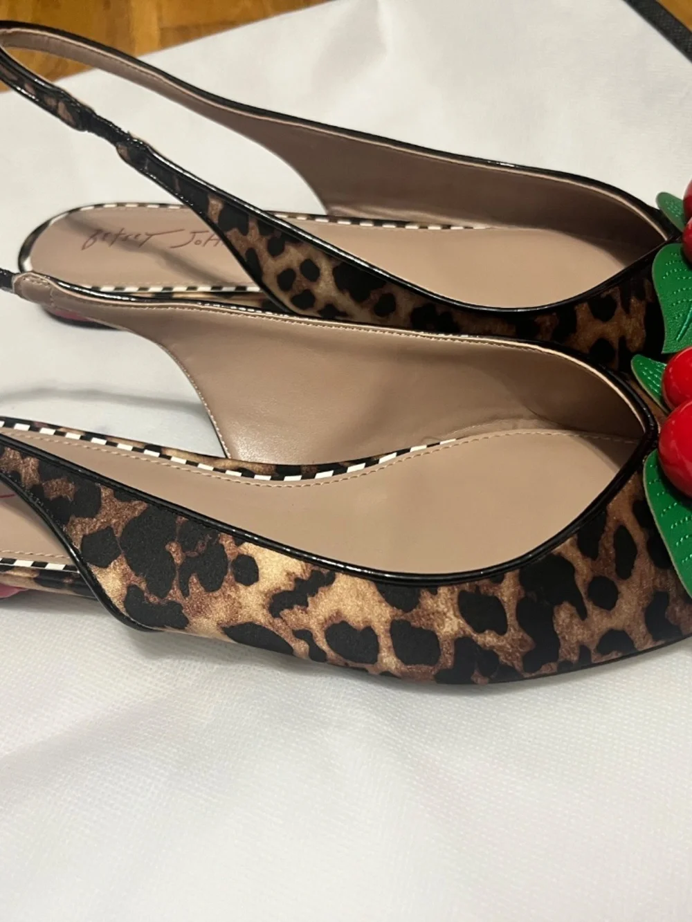 Betsey Johnson Women's Junniper Cherry Detailed Slingback Flats